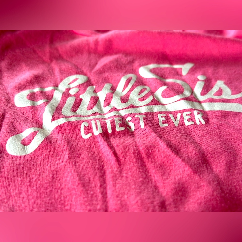 Girls “Little Sis Cutest Ever” Short Sleeve Onesie